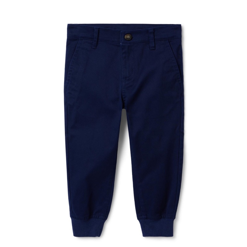 Janie and Jack Button Twill Jogger